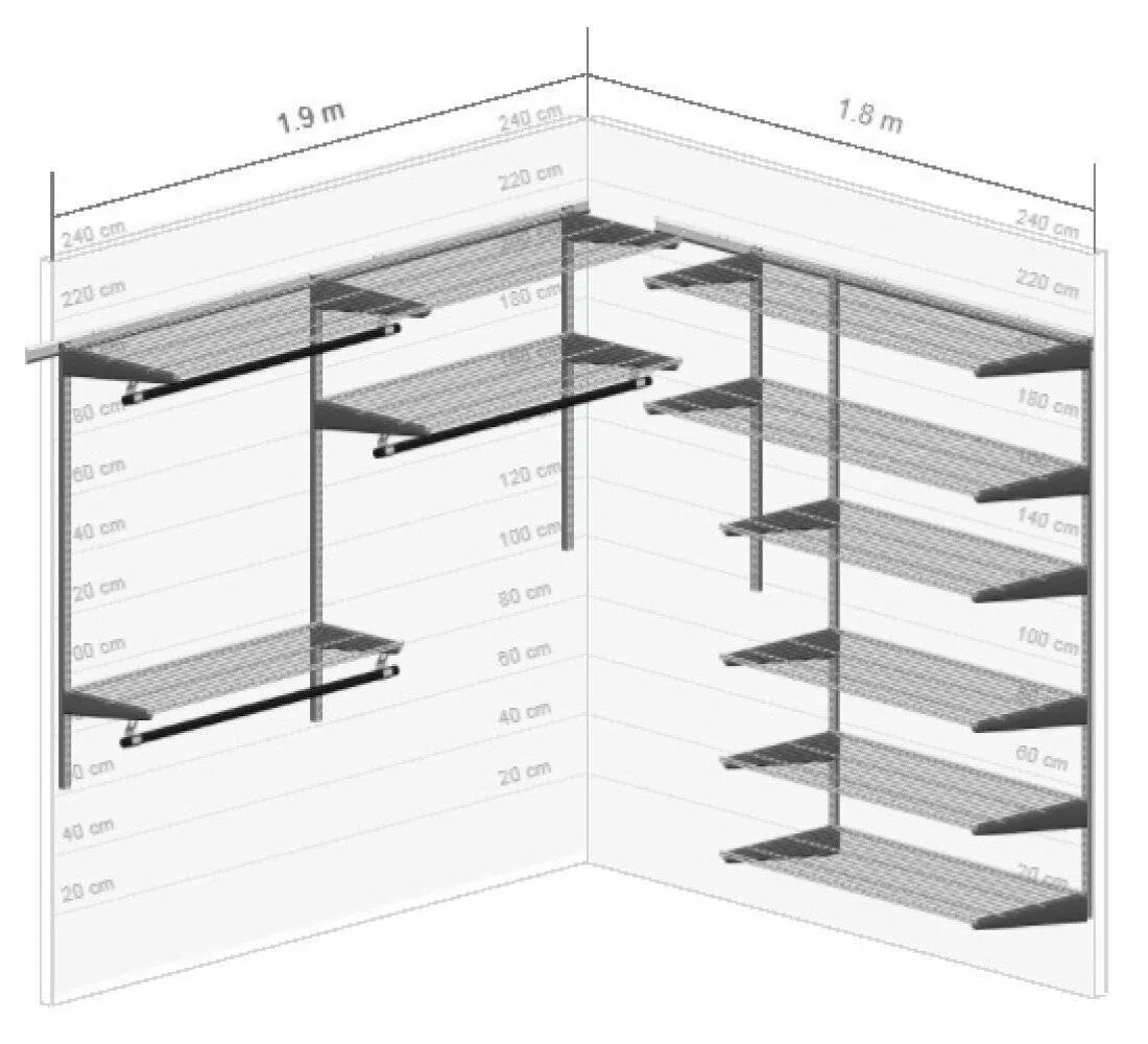 Гардеробная система аристо угловая. Гардеробная система аристо размер полок. Гардеробная система Elfa чертежи. Схема сборки гардеробной системы аристо.