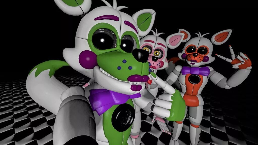 Фантайм фокси и лолбит. FNAF 5 Тангл. Фантайм Фокси лолбит и Тангл. ФНАФ 5 лолбит и Тангл. Тангл из ФНАФ 5.