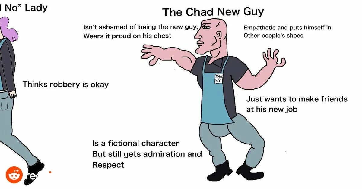 Chad guy. Android Chad мемы. New guy meme.