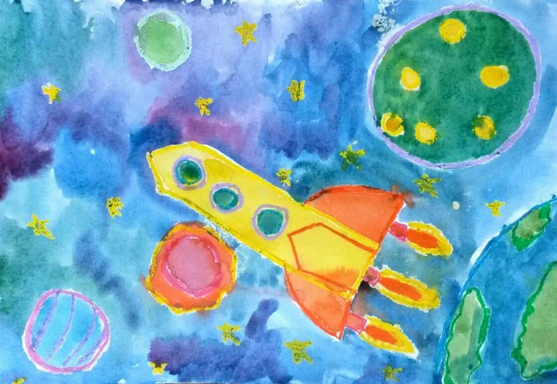 Рисуем космос с детьми 5 6. Рисование космос в детском саду. Рисунок на тему космос. Рисунки на тему космос для детей. Детские рисунки на тему космос.