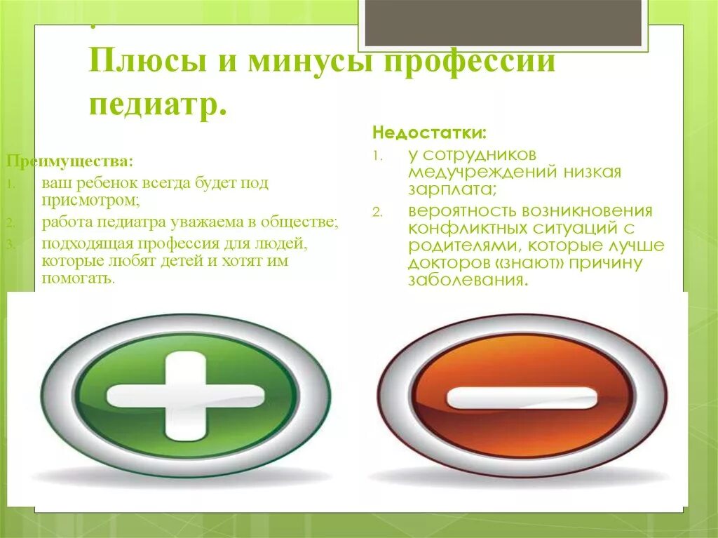 Минус-плюс. Плюсы и минусы профессии педиатра. Плюсы и минусы профессии врача. Минусы профессии врача. Плюсы быть врачом