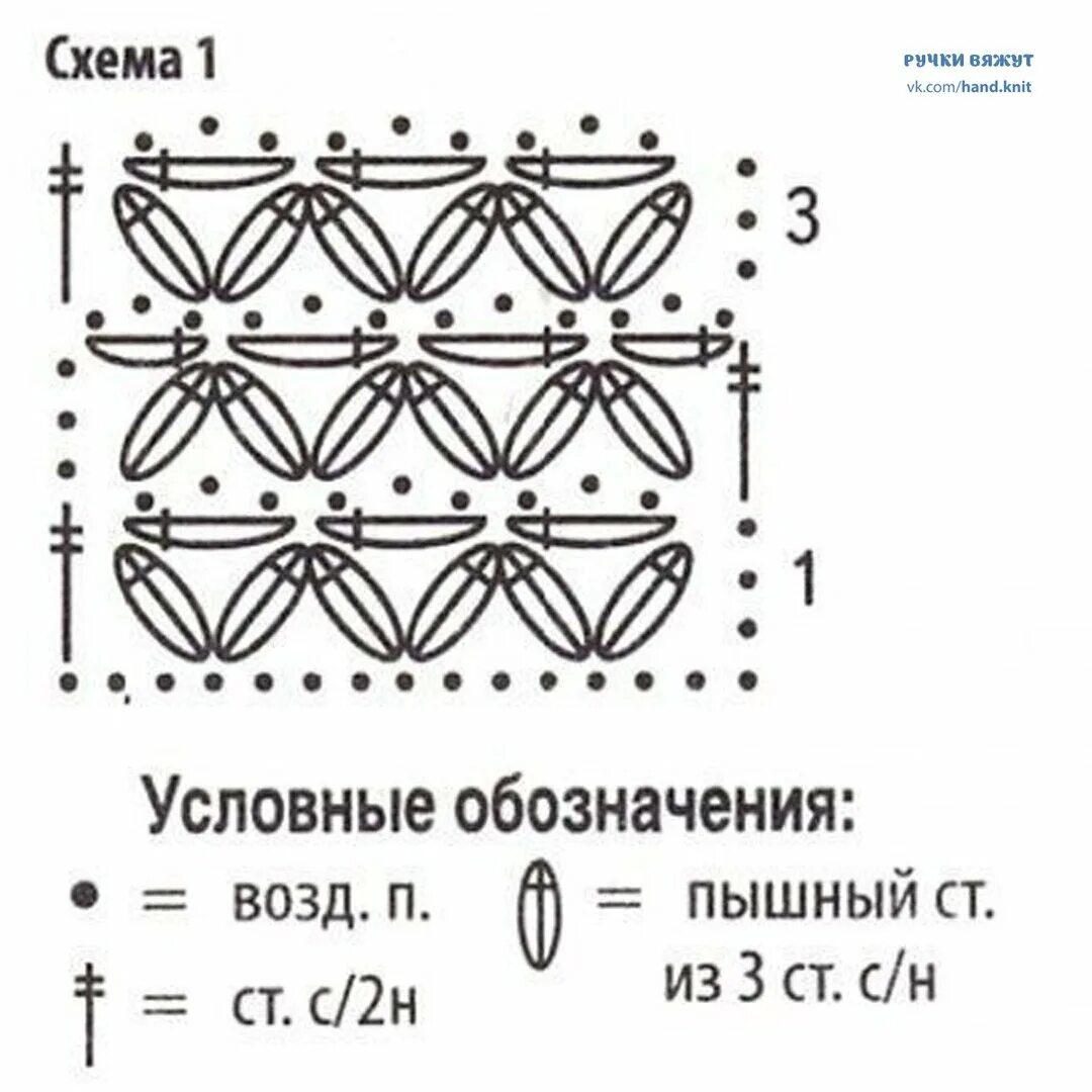 Шарф крючком схема описание