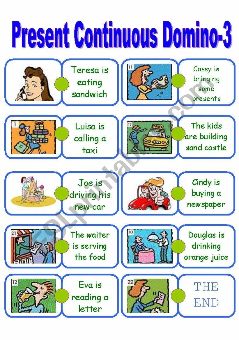 Animal continuous. Домино present Continuous. Present Continuous Domino. Present simple present Continuous games Domino. Present Continuous Domino game.