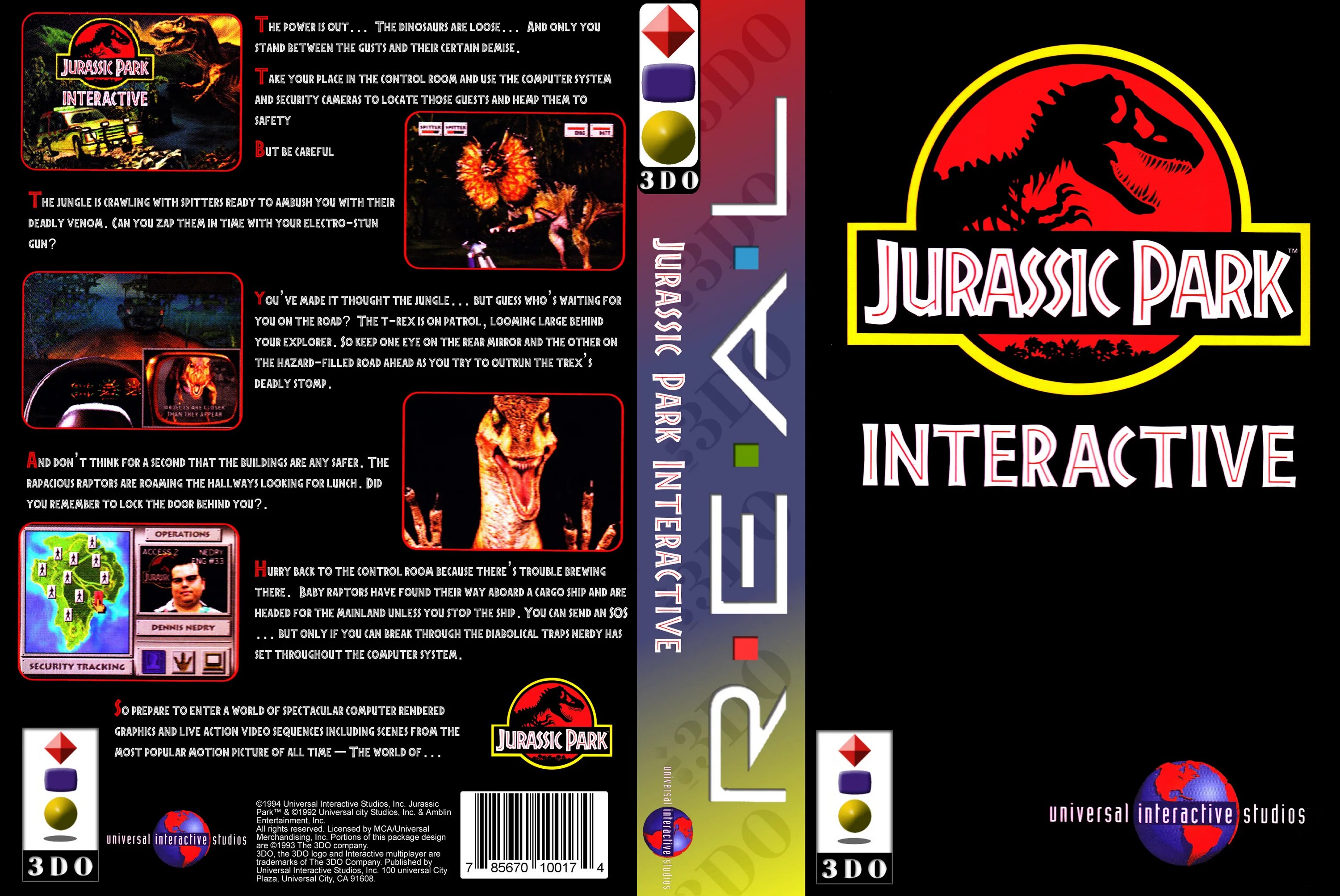 3do Jurassic Park. Jurassic Park interactive. Jurassic Park NES обложка. Panasonic 3do Theme Park. 2 3 interactive