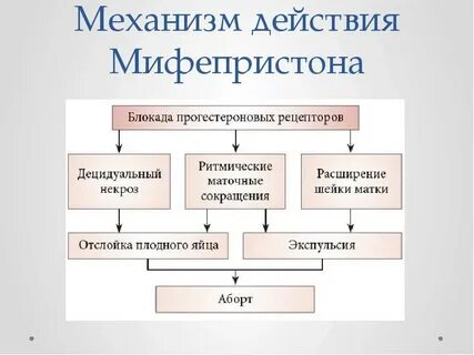 Что происходит после приема мифепристона