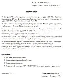 Ходатайство на удо