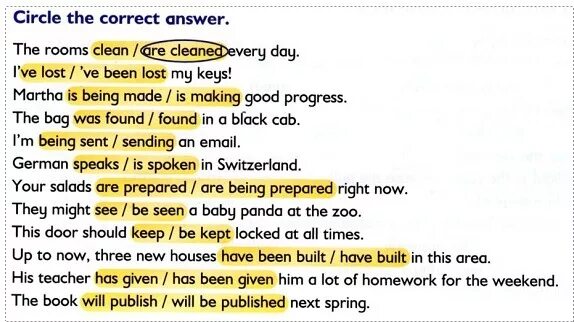 Составить предложение на английском clean. Circle the correct answer. Предложения с at the weekend. I lost my key last night