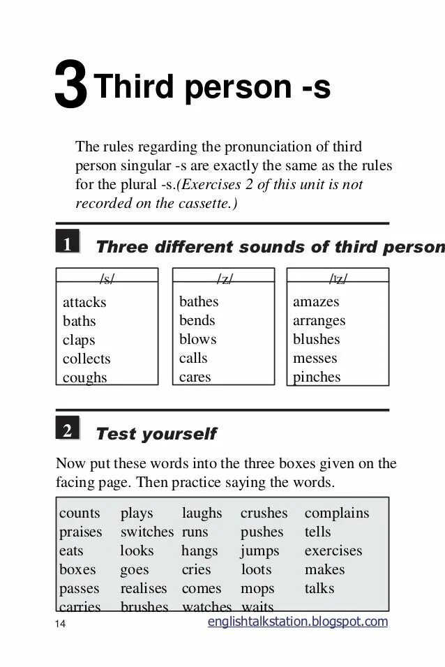 Person перевести. -S third person singular pronunciation. Third person singular правило. Plural s pronunciation. Third person singular exercises.