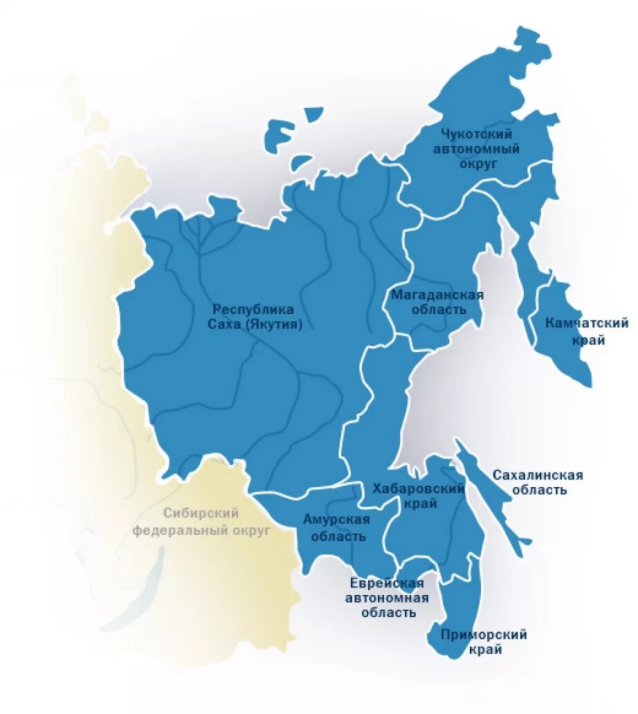 Республика на востоке россии. Дальневосточный федеральный округ на карте. Карта Дальневосточного федерального округа. Дальневосточный федеральный округ на карте России с городами. Дальневосточный федеральный округ карта с городами.