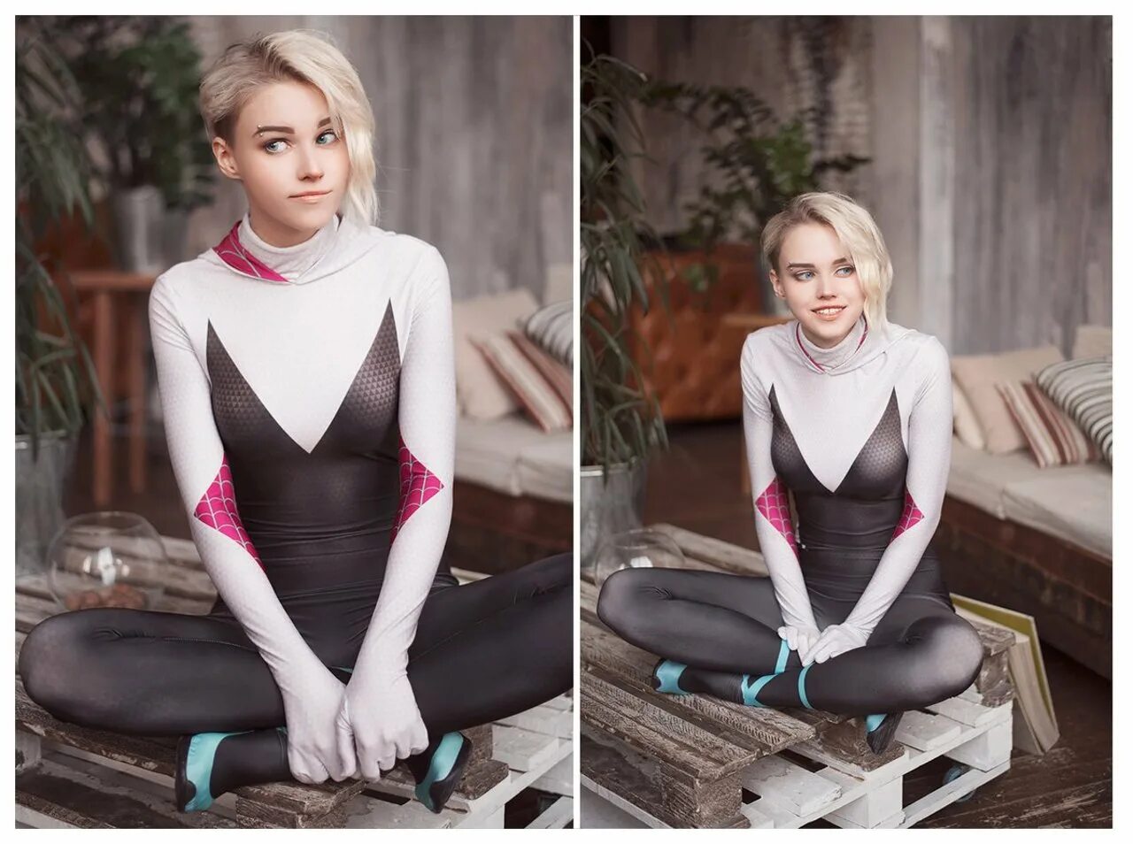 Stacy cosplay. Саша Холланд Gwen Stacy. Саша Холланд Cosplay Гвен Стейси. Shirogane-sama Гвен Стейси. Гвен Стейси косплей Саша Холланд.