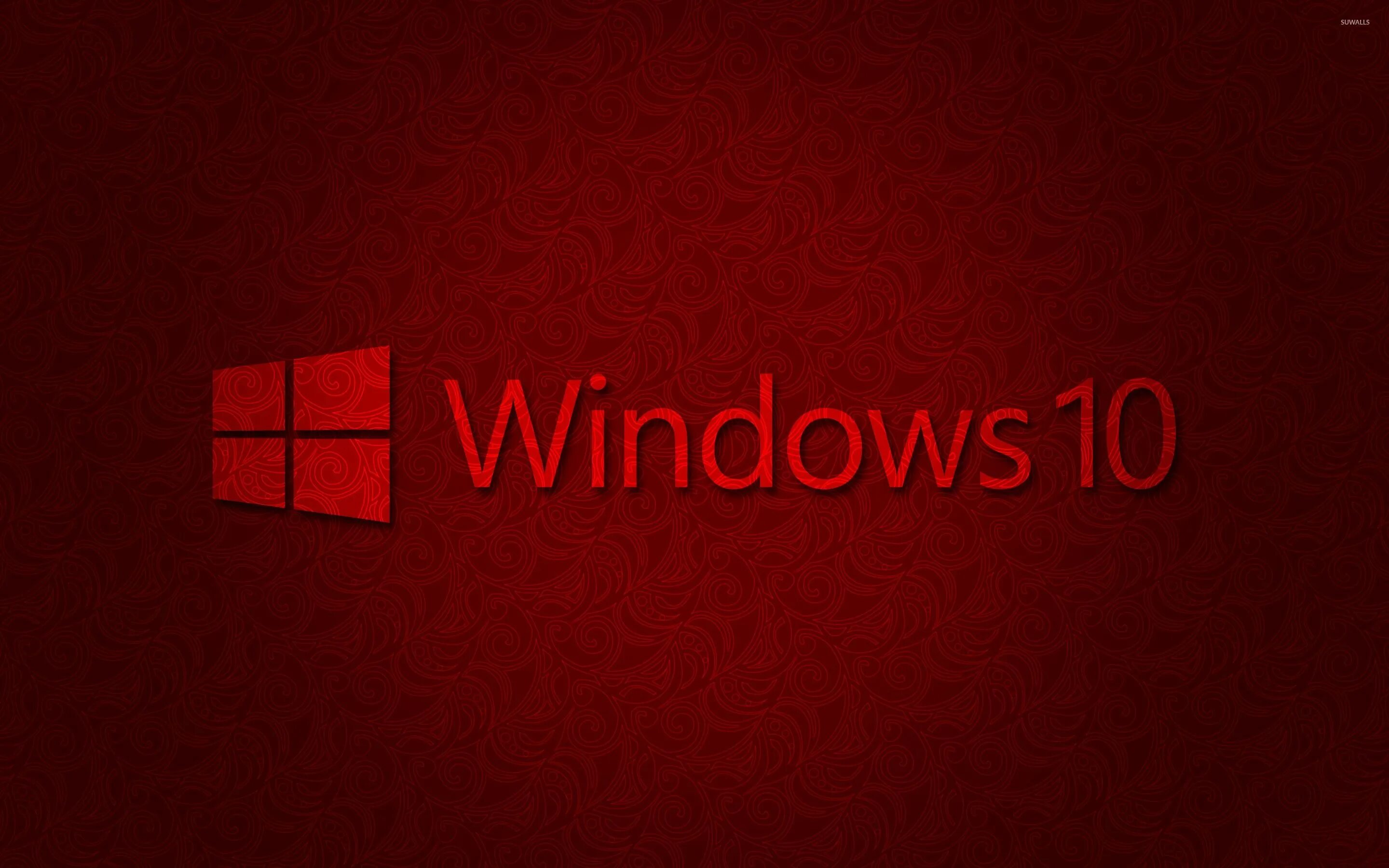 Виндовс 10. Красный виндовс 10. Красный фон Windows 10. Рабочий стол Windows 10.