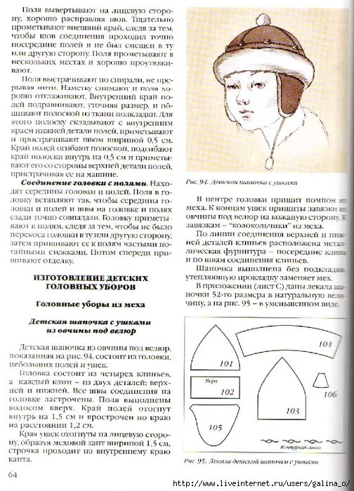 Выкройки женских зимних шапок Выкройки минимального комплекта Муся LiveJournal