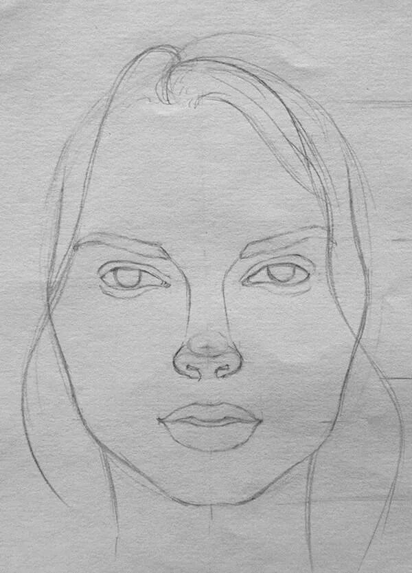 Поэтапно нарисовать лицо девушки карандашом для начинающих. Портрет карандашом для начинающих. Лицо рисунок. Лицо человека. Портрет человека легкий.