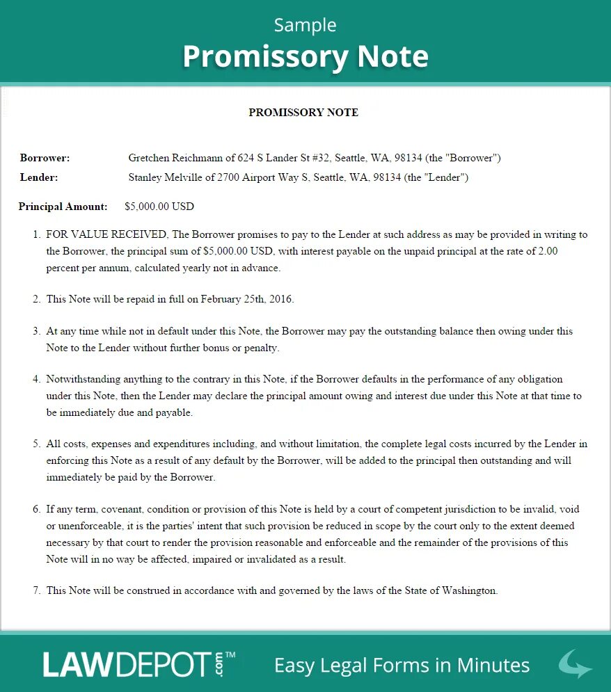 Note examples. Promissory note sample. promissory note example. note sample. promissory mortgage note.