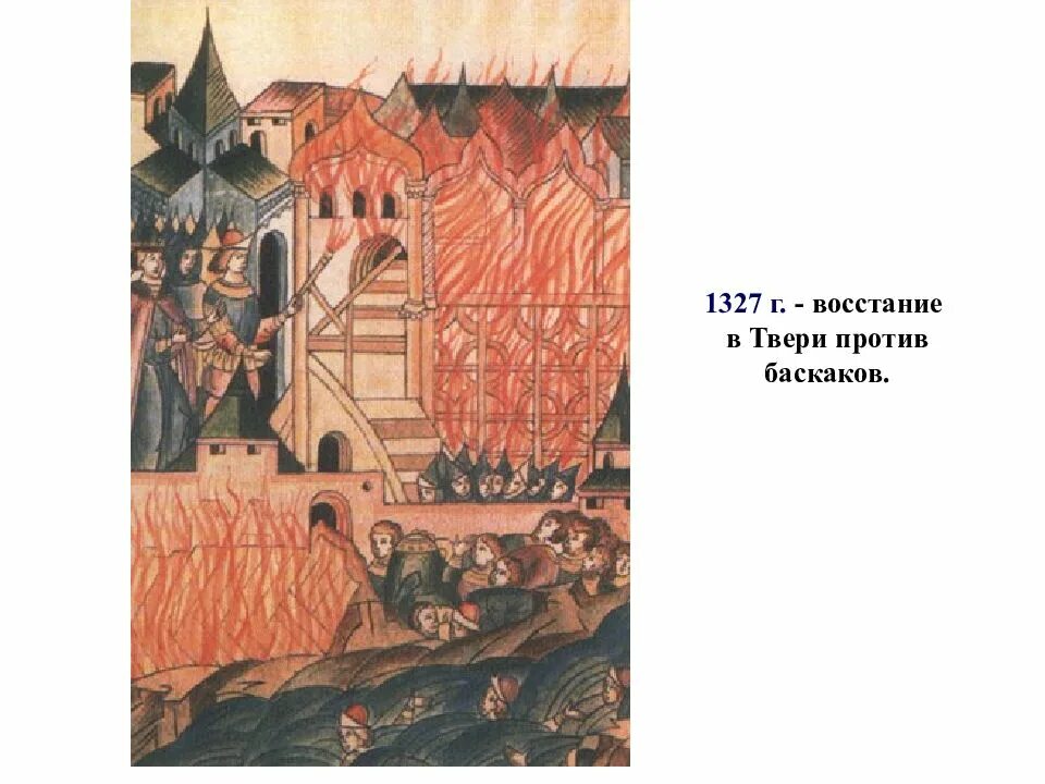 Восстание в Твери 1327 Чолхан. 1327 Год Тверское антиордынское восстание. Восстание в Твери 1327 г..