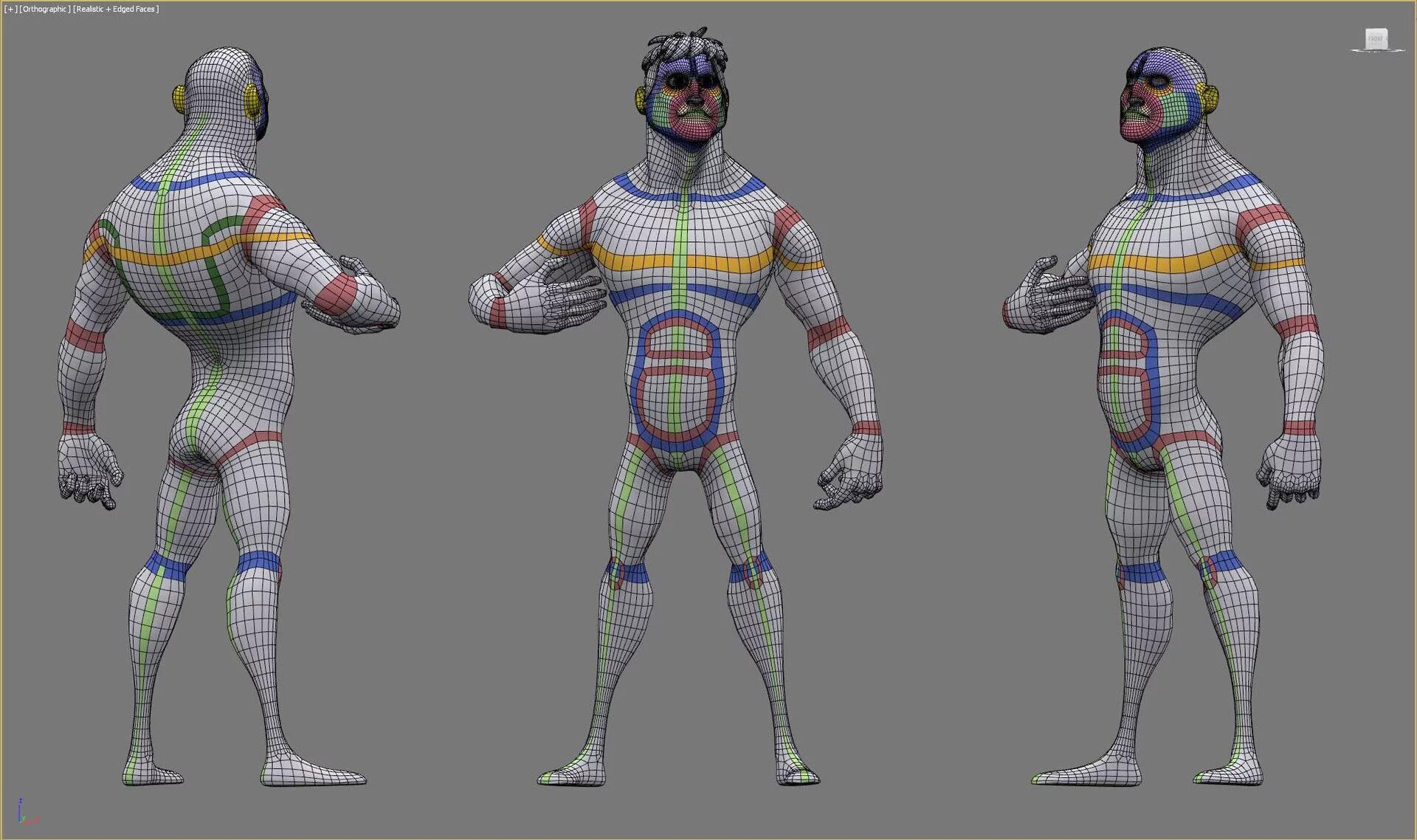 Сетчатое тело. Ретопология в Blender. 3д character topology. Топология персонажа. Топология моделирования персонажа.