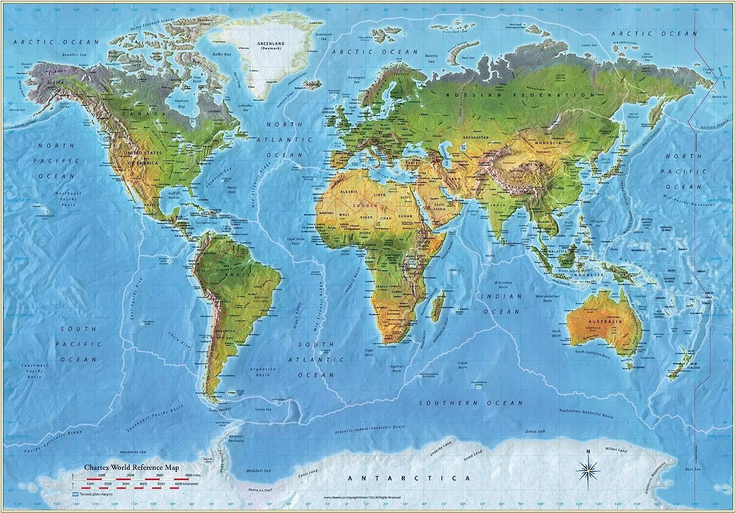 Географическая карта. Настоящая карта планеты. Масштаб карты материков