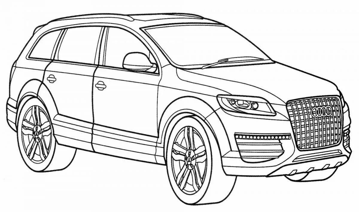 Раскраска Шкода Кодиак. Q7 Audi vector. Раскраска Ауди q3. Раскраски машины Ауди ку 7. Раскраска глент а4