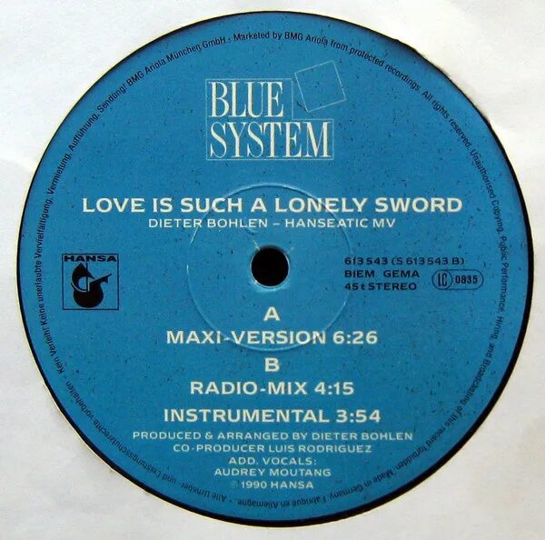 Blue System Love is such a Lonely Sword. Blue System Hansa Vinyl. Blue System Love me on the Rocks. Blue System Love Suite. Blue system love