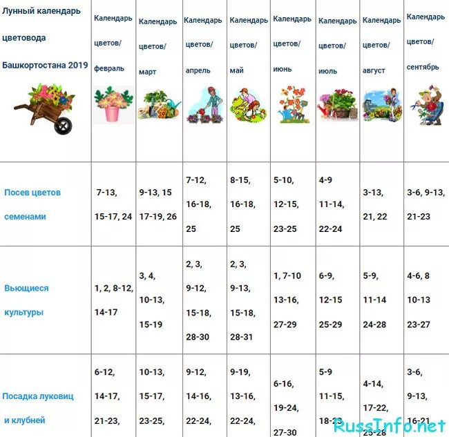 Лунный календарь таблица башкирии 2025г Лунный календарь таблица башкирии 2025г
