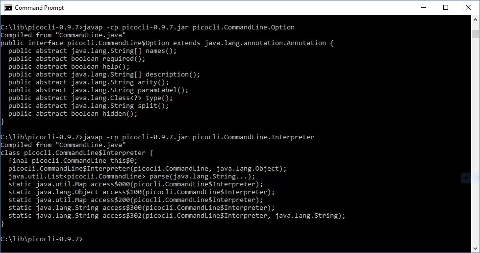 C command line