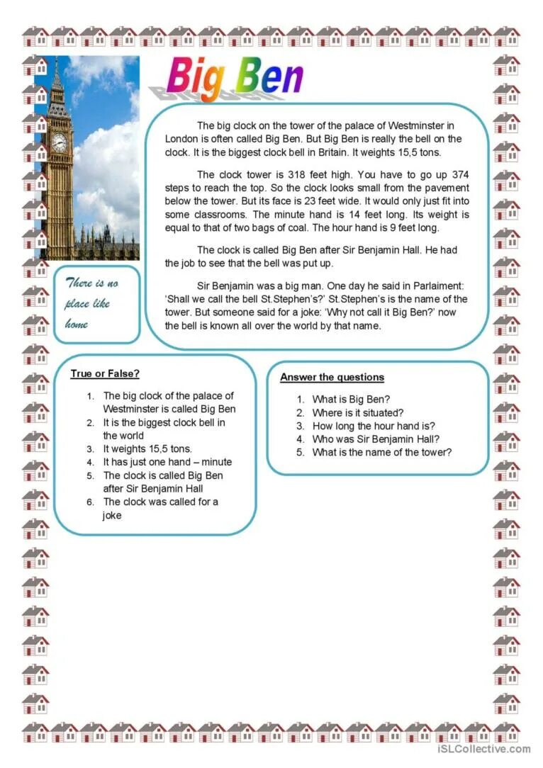 Answer the questions about london. Big ben worksheets. reading about london for kids. лондон worksheets. big ben worksheets задания.