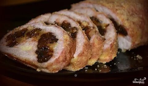 Рулет свиной с курицей