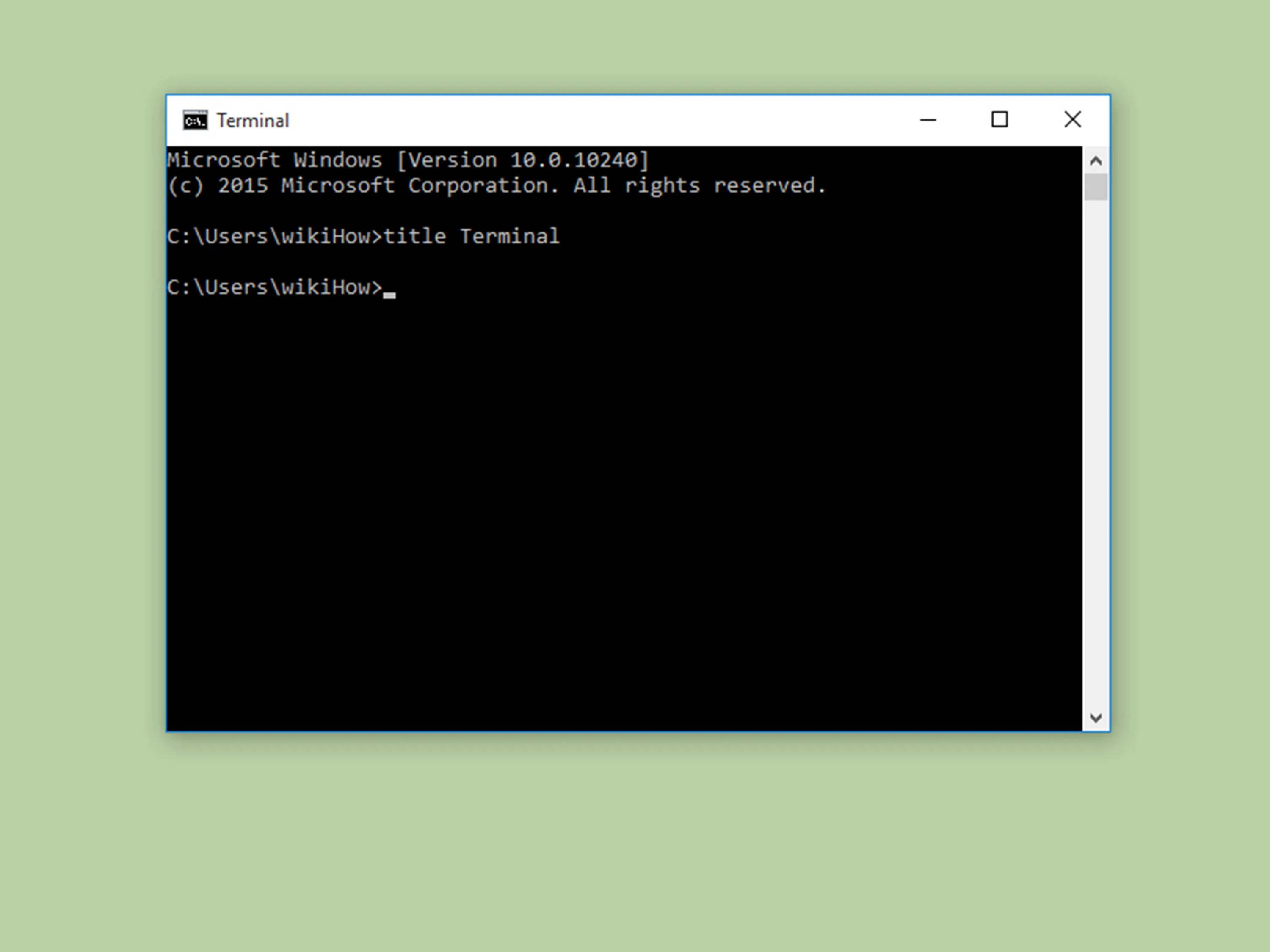 Settings cmd. Title cmd. custom cmd. how to create custom cmd.