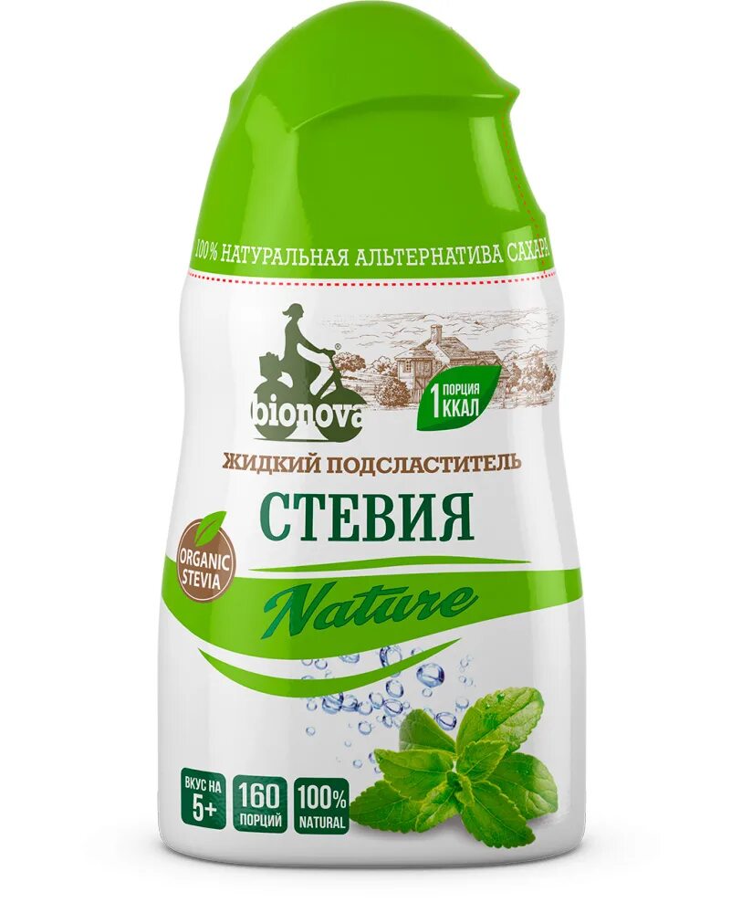 Жидкий подсластитель Бионова "стевия nature" * 80 гр. Жидкая стевия Bionova. Жидкий подсласт. Бионова стевия, 80г. Bionova подсластитель жидкий 80г.