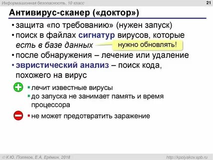 Антивирусные сканеры достоинства
