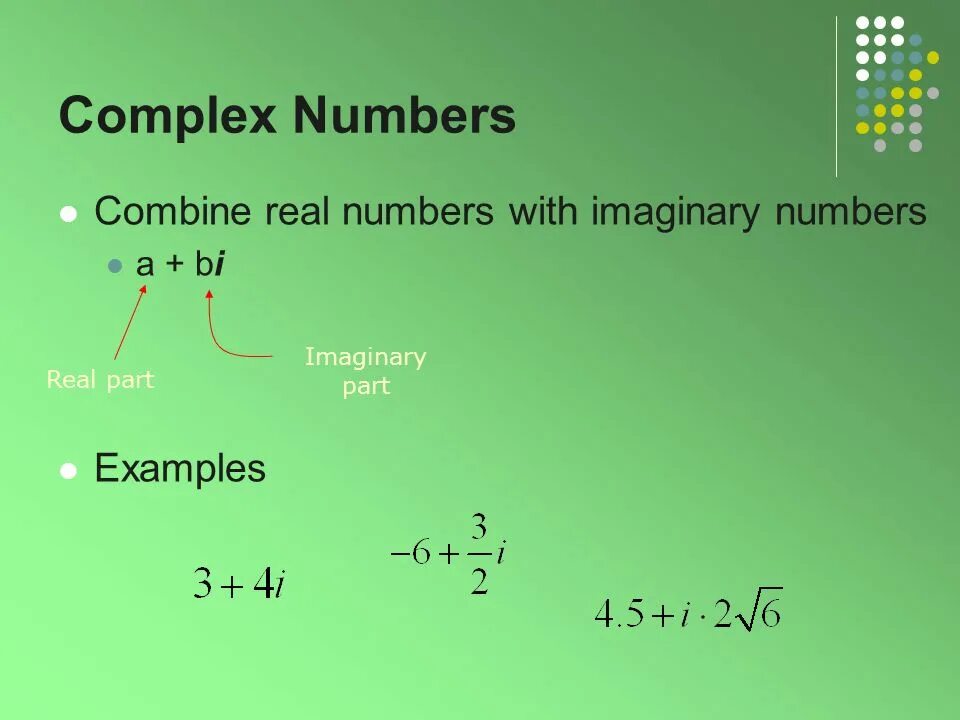 Imaginary number. Complex numbers. real numbers. exponential form of complex number. complex numbers math.