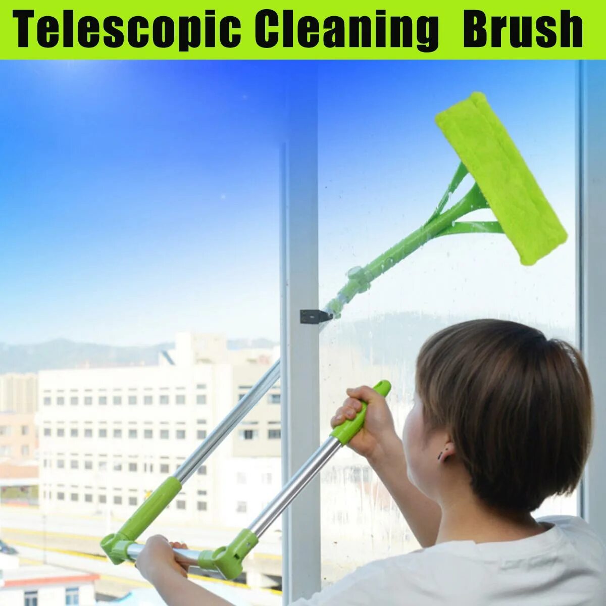 Швабра Telescopic Window Cleaner. Щетка телескопическая для мытья окон на высоте. Комплект для мытья окон Unger vp350. Окномойка - водосгон Praxis, телескоп 110см.