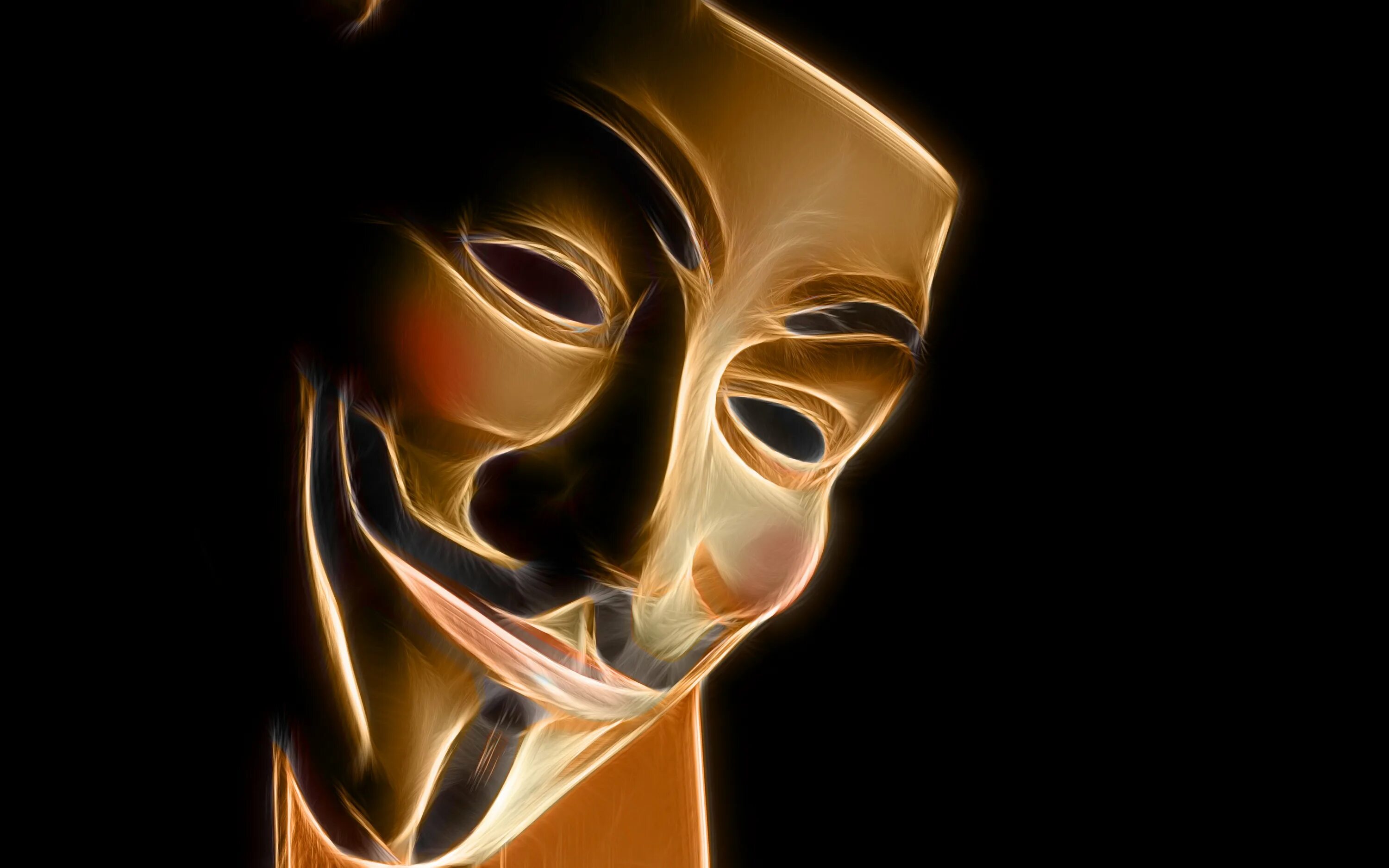 Анонимус в золотой маске. Театральные маски. Маска абстракция.