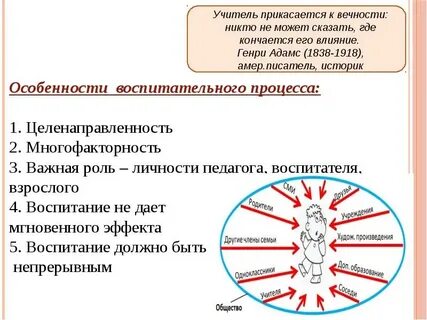 Специфическая особенность воспитательного процесса