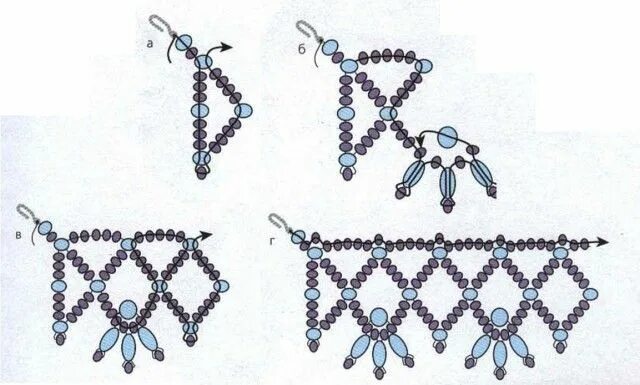 схема колье из бисера - Бисер Beaded necklace patterns, Beaded jewelry patterns,