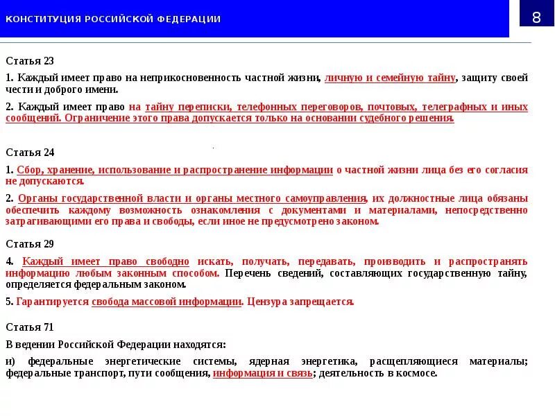 24 Статья Конституции. Ст 24 Конституции РФ. Статьи Конституции о защите информации. Нарушение Конституции.