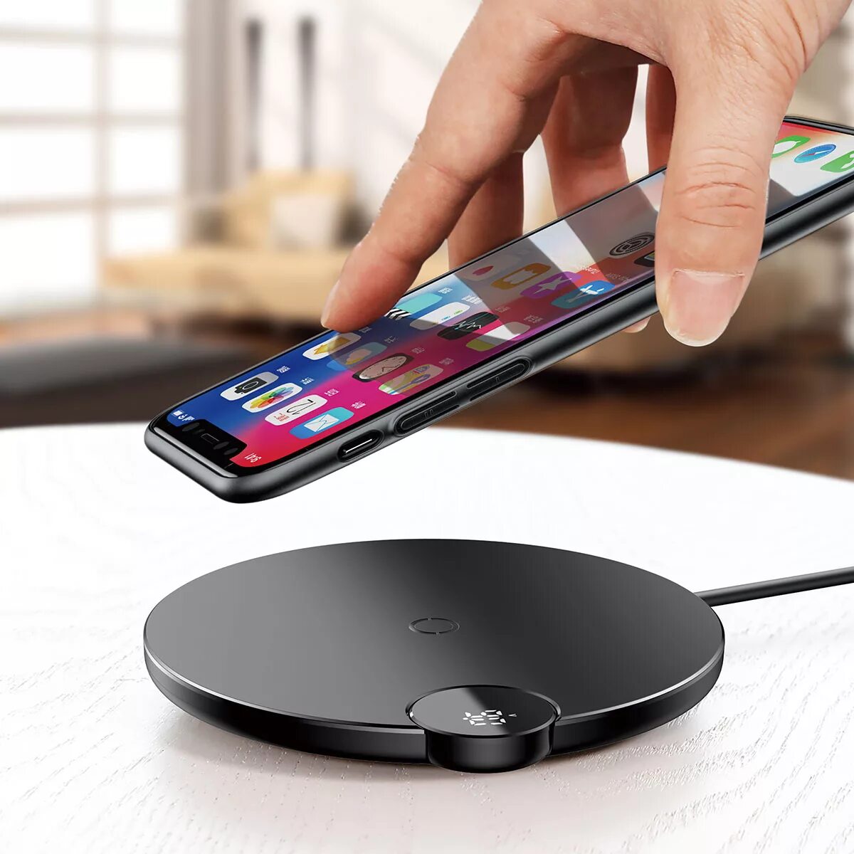 Купить беспроводную зарядку для айфона. Baseus Wireless Charger led display WXSX-01. Baseus Wireless Charger. Baseus Digital led display Wireless Charger. Baseus 10w Qi Wireless Charger.