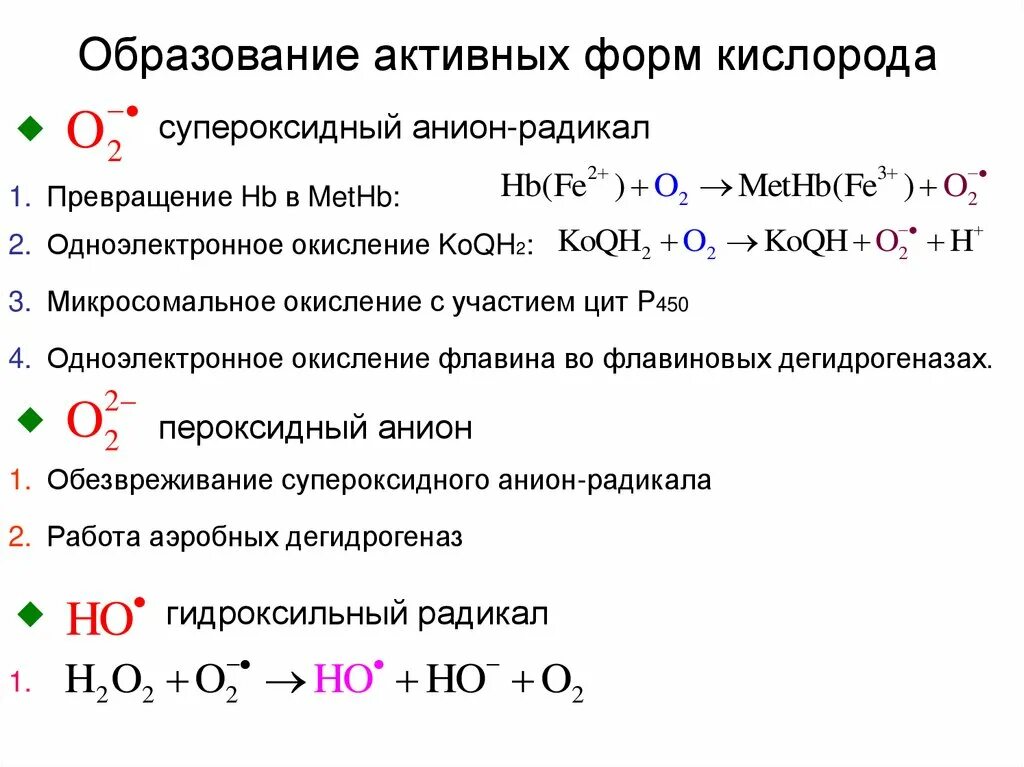 Формула токсичного. Схема образования активных форм кислорода. Приведите схему образования активных форм кислорода (АФК). Активные формы кислорода: супероксидный анион. Свободное окисление. Активные формы кислорода..