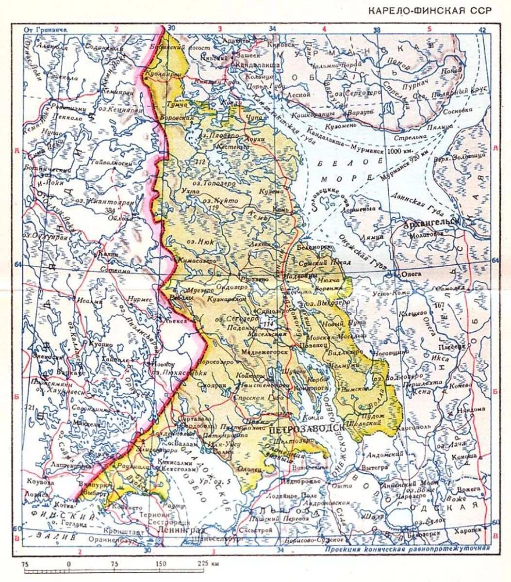 Карта Карело финской ССР 1941. Карело-финская ССР карта 1940. Карело-финская ССР на карте. КФССР карта 1940 года.