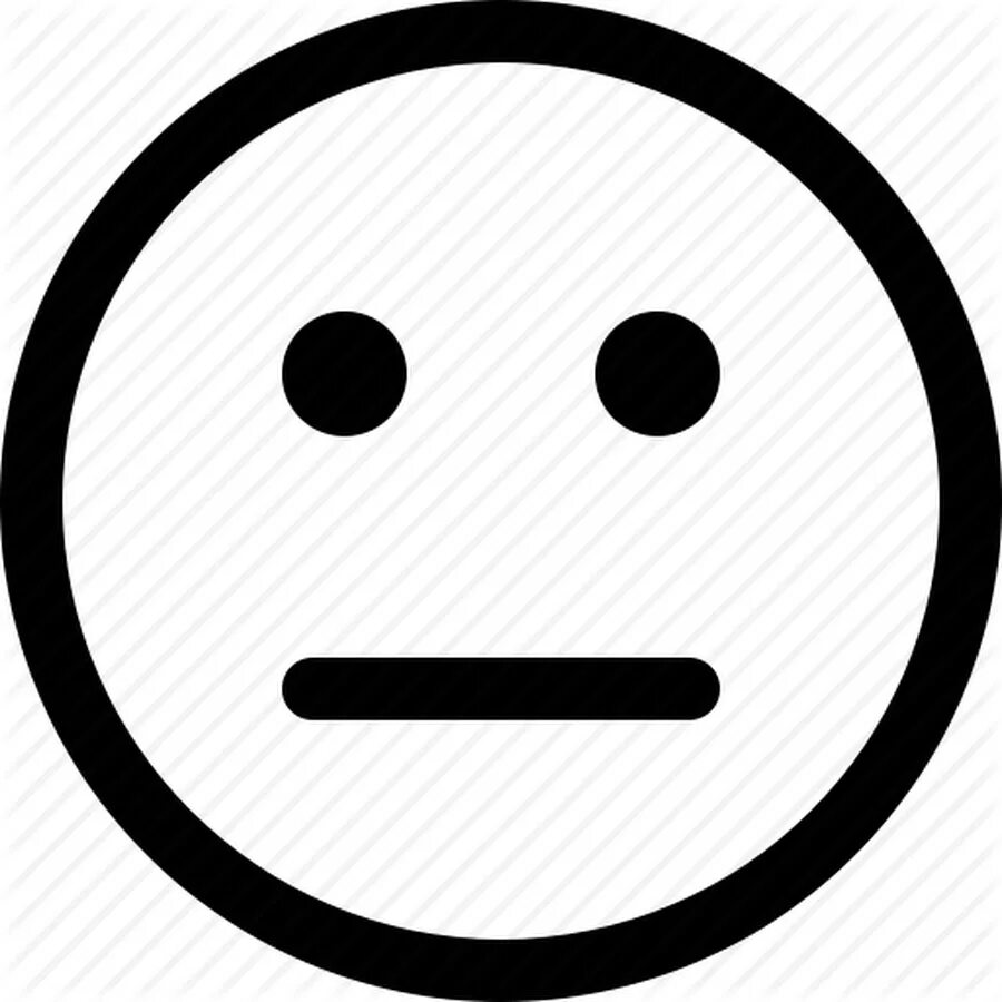 Смайлик с прямым ртом. Безразличный смайлик. эмоции значок. смайл черно белый. значок смайлик.