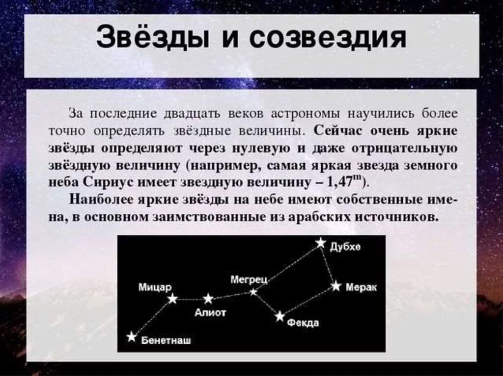 Какие звезды вам известны