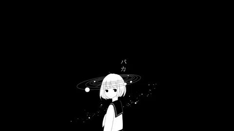 Обои тян черно белые