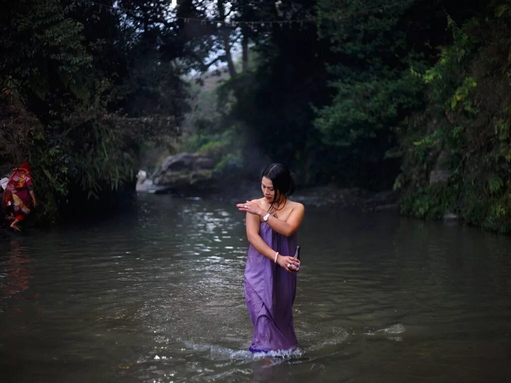 Usually in the river