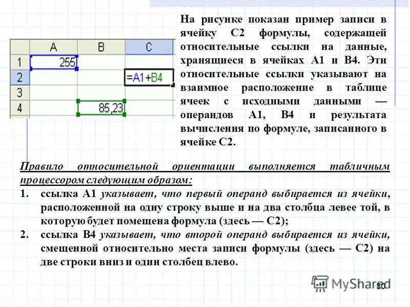 Как ввести текст в ячейку электронной таблицы