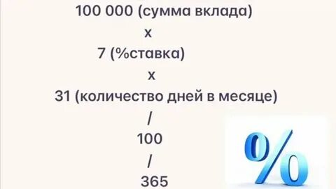 Как рассчитать процент годовых от суммы вклада