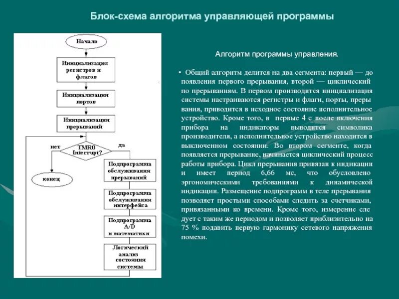 Программный алгоритм. Блок схема прерывание. Блок схема управляющей программы. Блок схема программного алгоритма. Блок схема процесса прерывания.