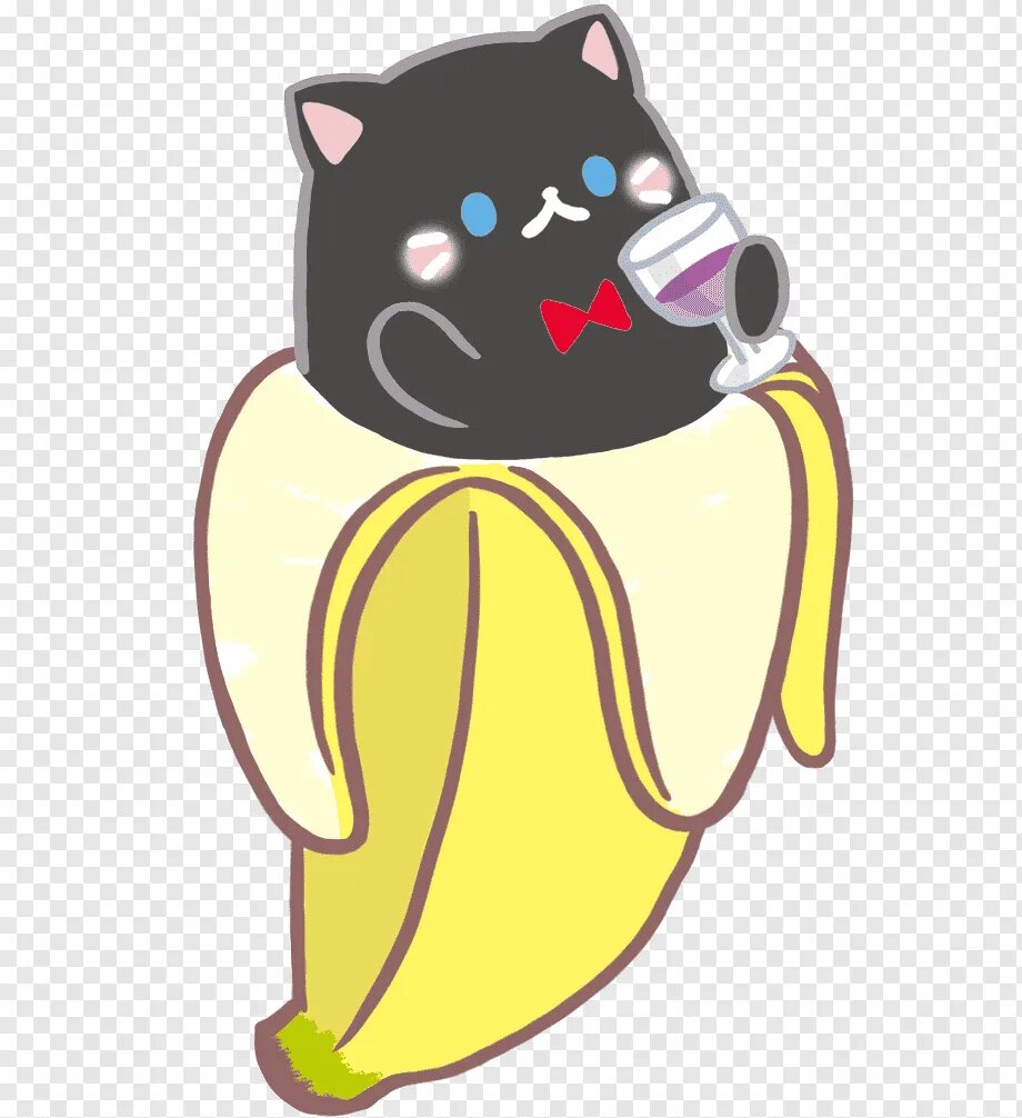Котенок банан. Бананька bananya. кот банан.