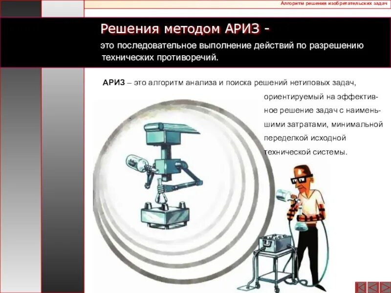 Алгоритм решения изобретательских задач. Алгоритм решения изобретательских задач ариз. опишите алгоритм решения изобретательской задачи. ариз пошагово. методы триза.