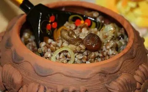 Гречка с грибами в горшочках в духовке