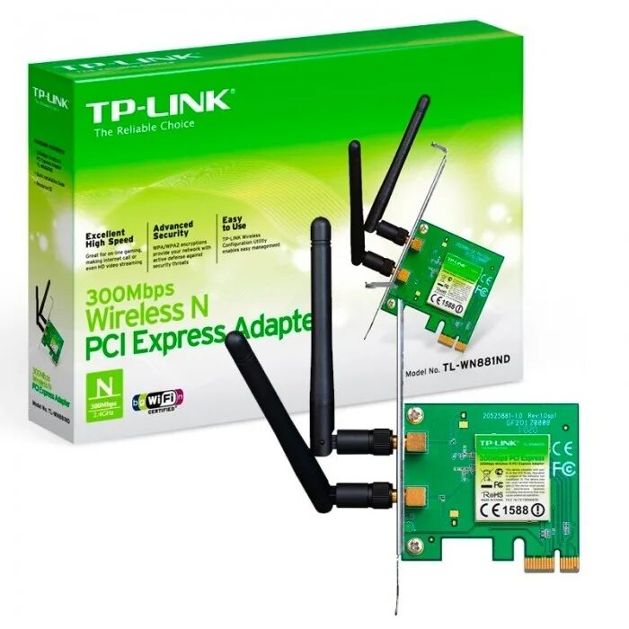 Tl wn881nd. Сетевой адаптер WIFI TP-link TL-wn881nd. Wi-Fi адаптер PCI-E TP-link TL-wn881nd 802.11n. Адаптер беспроводной TP-link TL-wn881nd PCI-E802.11. WIFI адаптер TP link 300 Mbps.